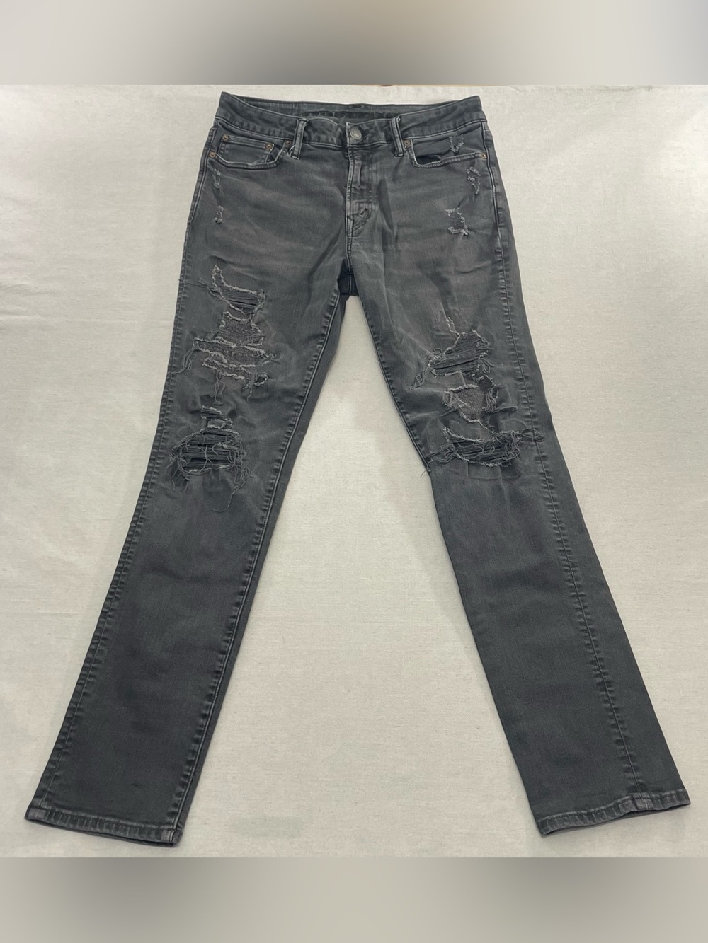 American Eagle Men’s Slim Fit Jeans Sz 34x32 Next Level Flex Black Distressed
